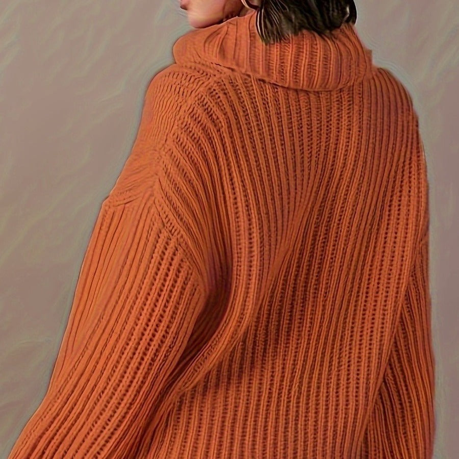 Pull en maille douce- Bronze urbain