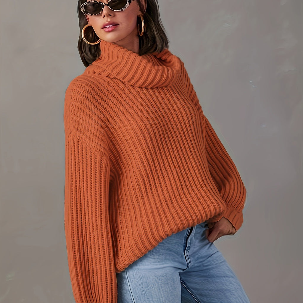 Pull en maille douce- Bronze urbain